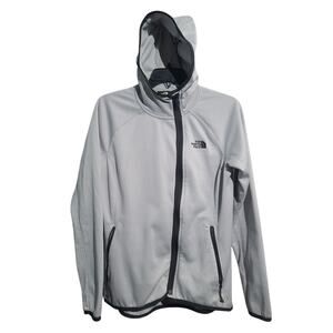 The North Face Arcata Midweight Fleece Hoodie Medium Light Gray EUC NF00CUU0